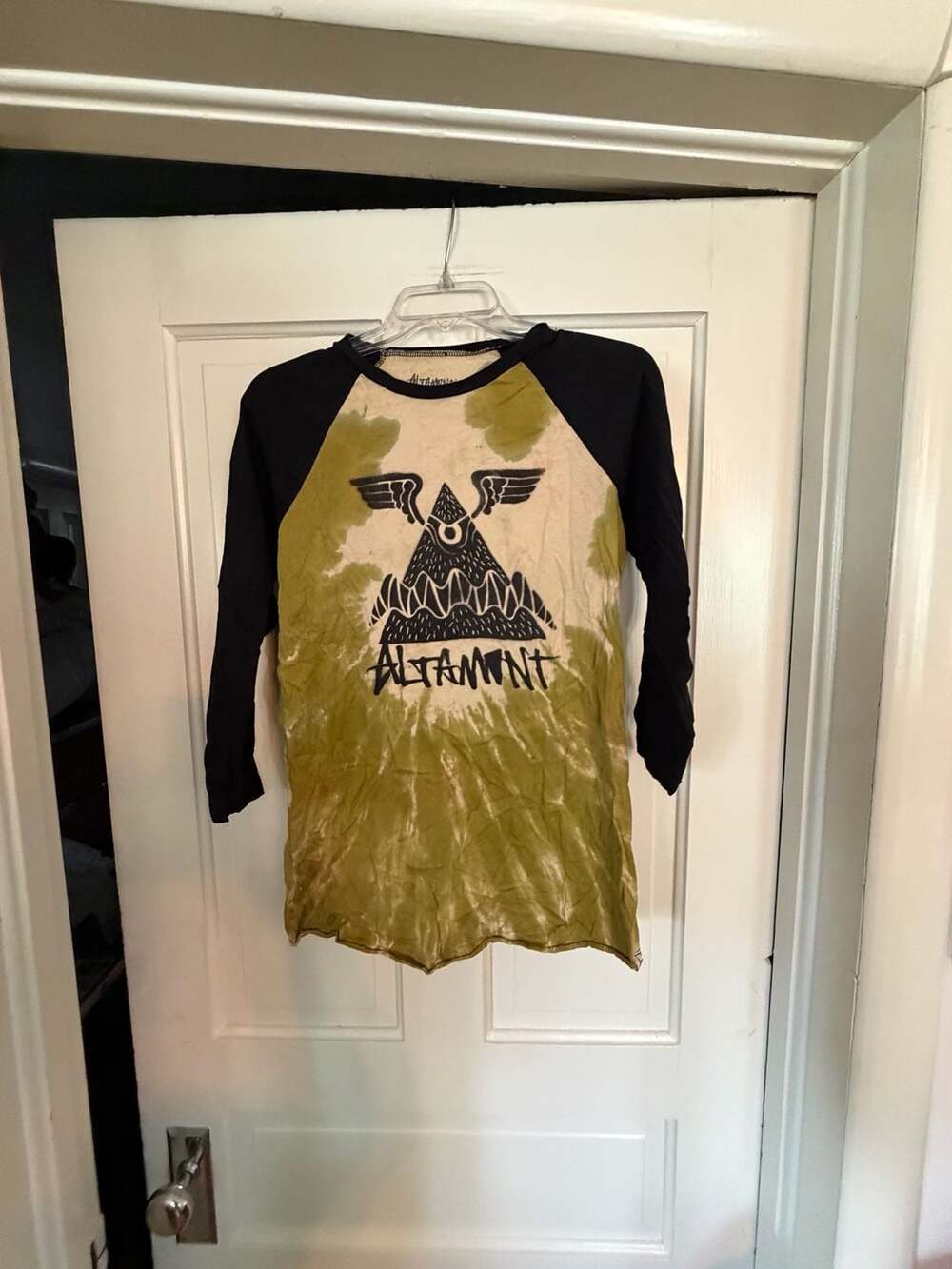 Altamont Graphic Print Tie-Dye Raglan 3/4 Sleeve Baseball T-Shirt